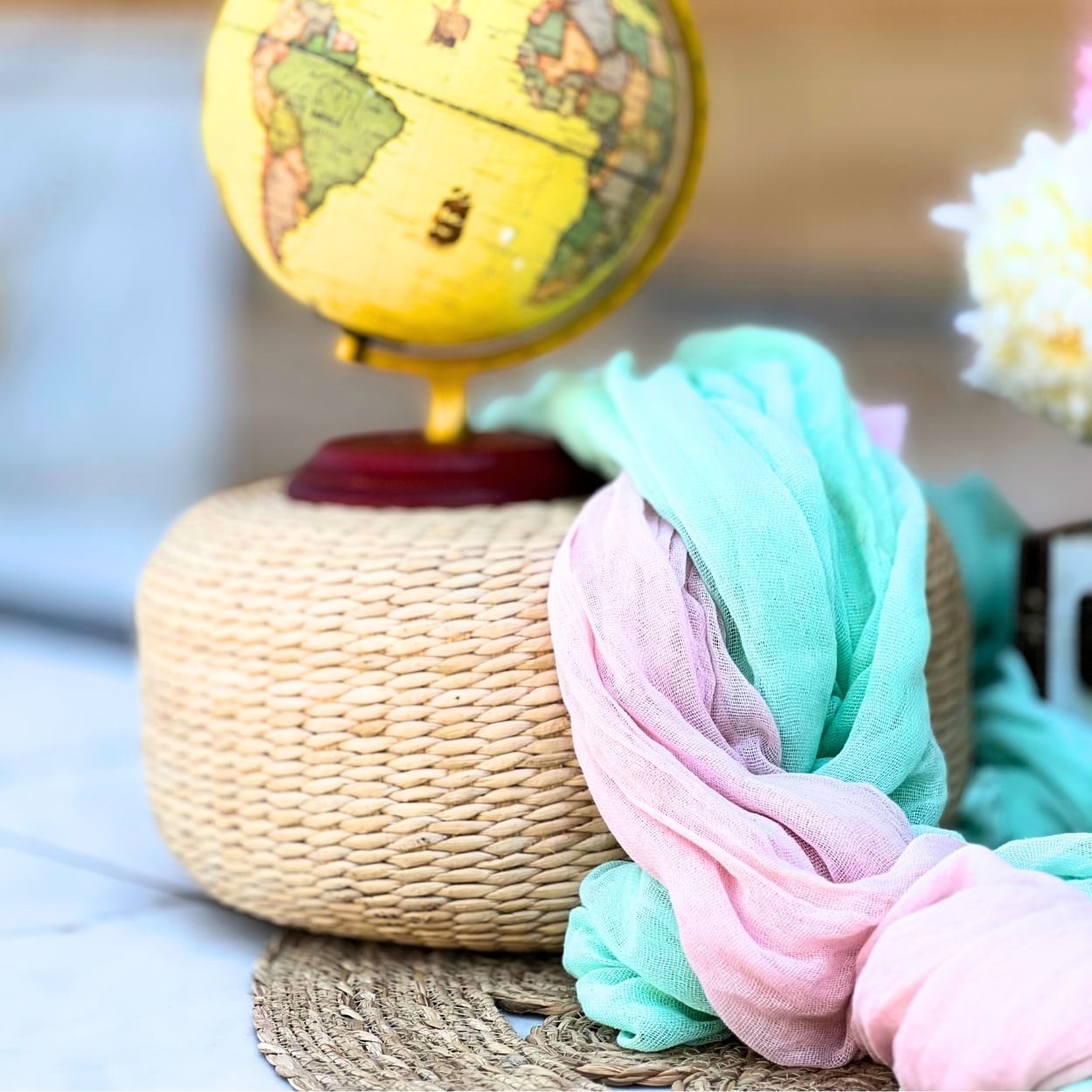 Στολισμός βάπτισης για κορίτσι με θέμα το ταξίδι