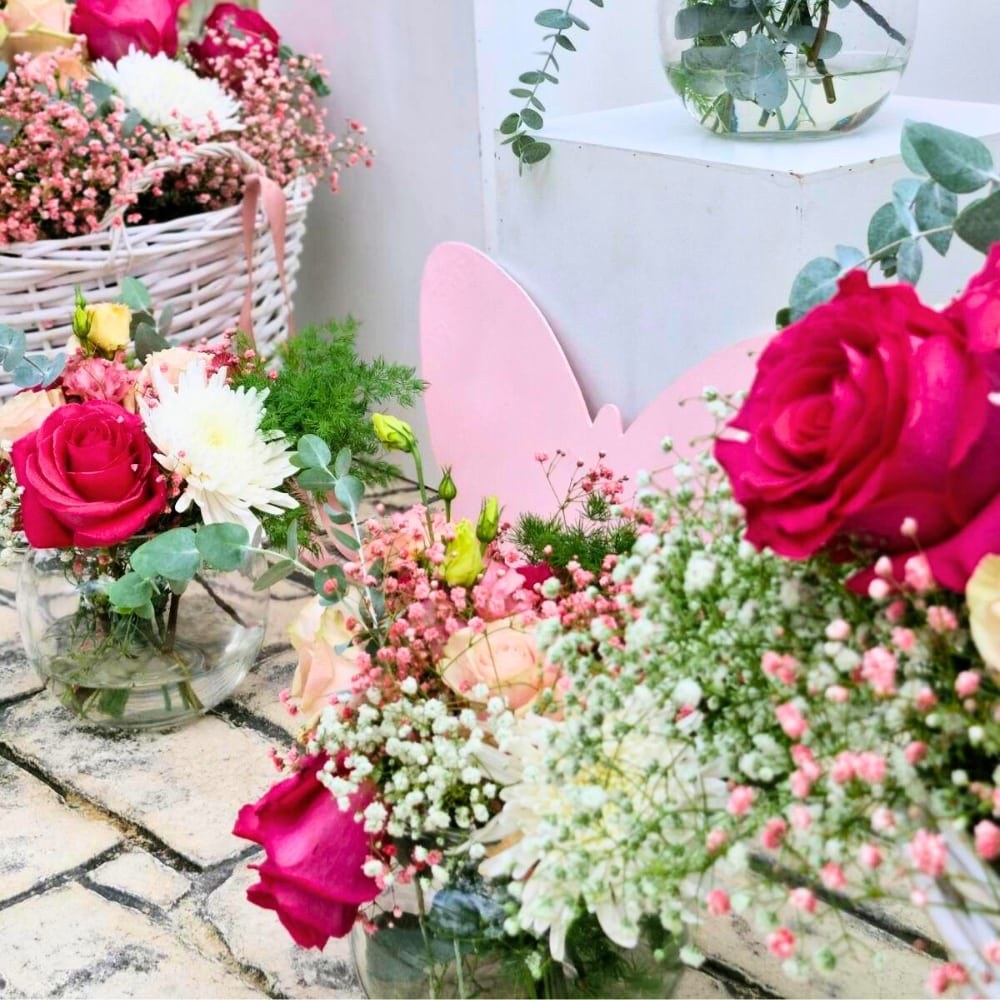 Στολισμός βάπτισης για κορίτσι με θέμα την πεταλούδα