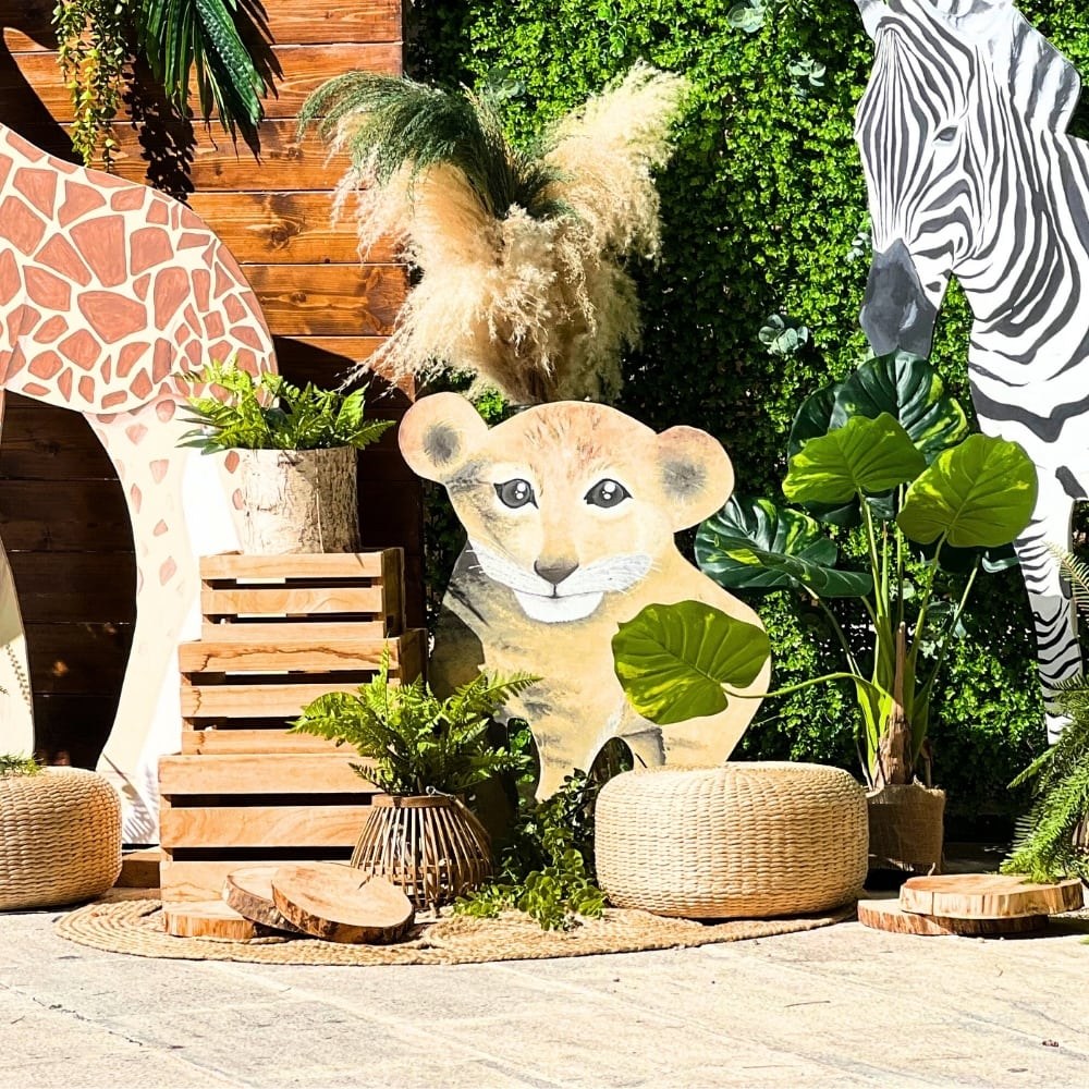 Στολισμός βάπτισης για αγόρι με ζώα της ζούγκλας