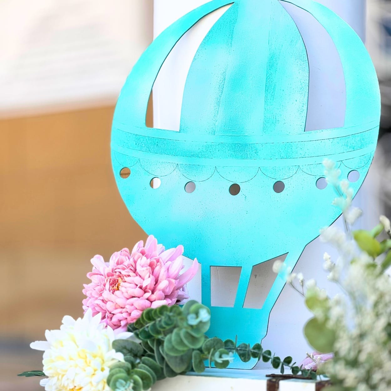 Στολισμός βάπτισης για κορίτσι με θέμα το ταξίδι