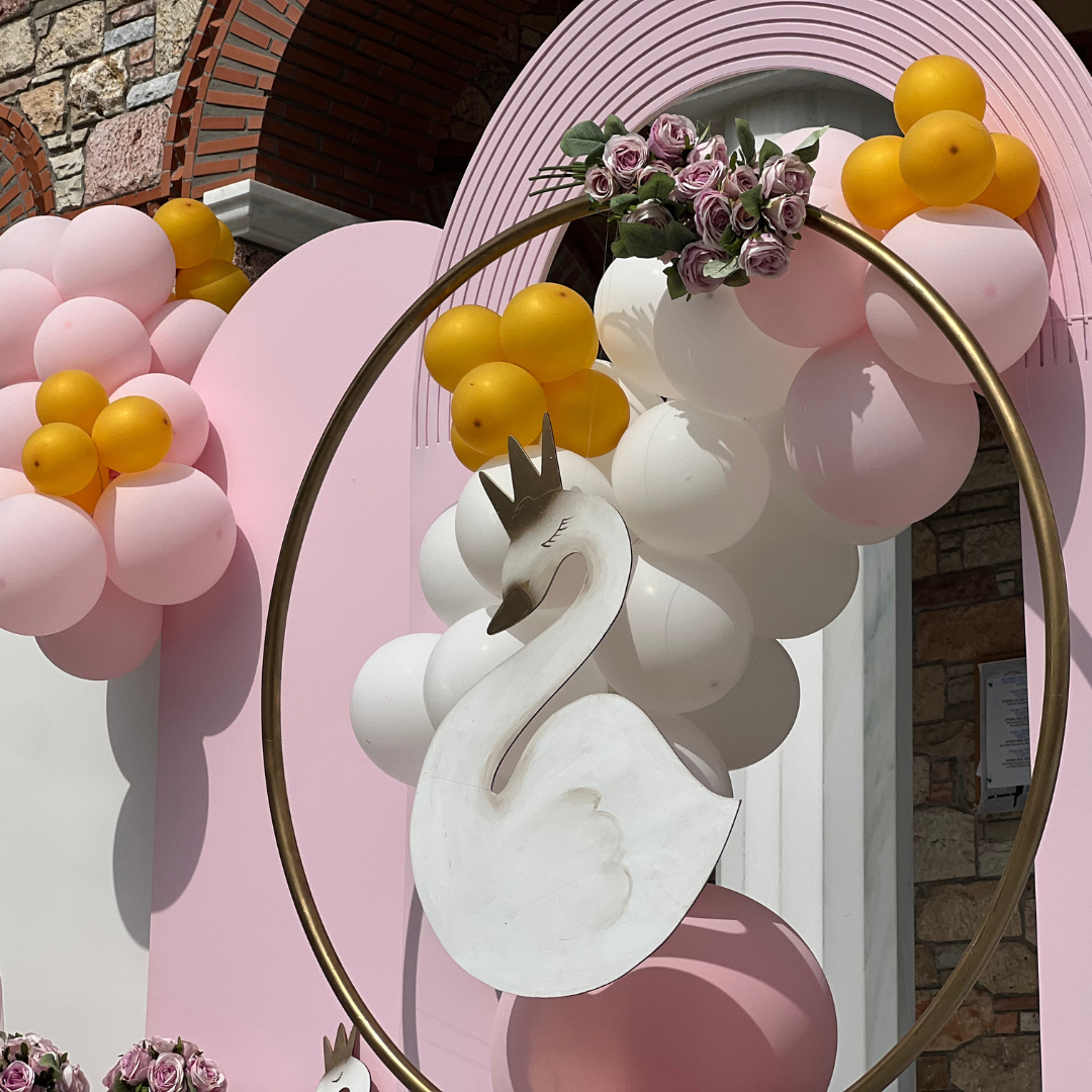 Στολισμός βάπτισης για κορίτσι - Θέμα βάπτισης κύκνος