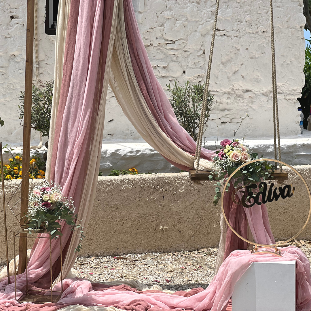 Στολισμός βάπτισης για κορίτσι με λουλούδια