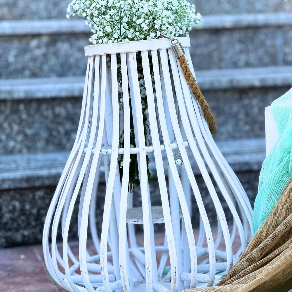 Στολισμός βάπτισης για αγόρι με θέμα το αερόστατο και το ελεφαντάκι