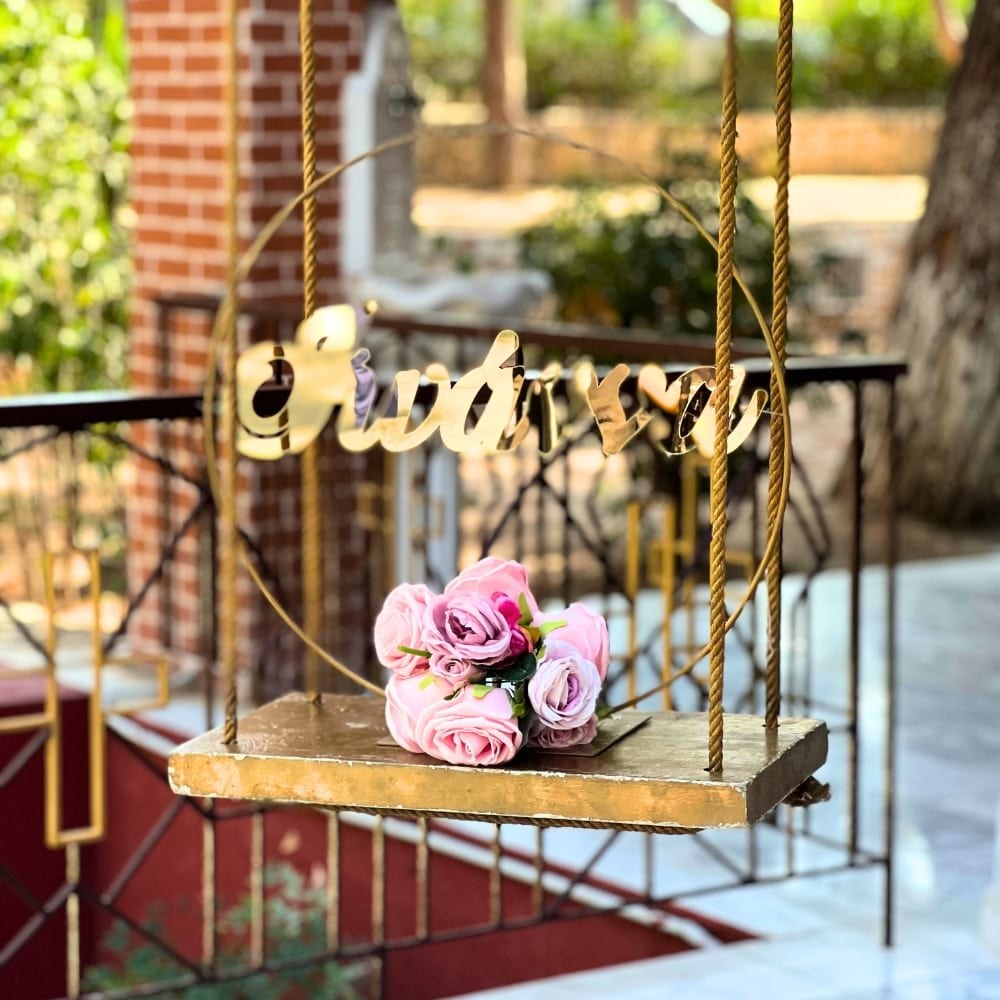 Στολισμός βάπτισης για κορίτσι με θέμα άμαξα πολύγωνο