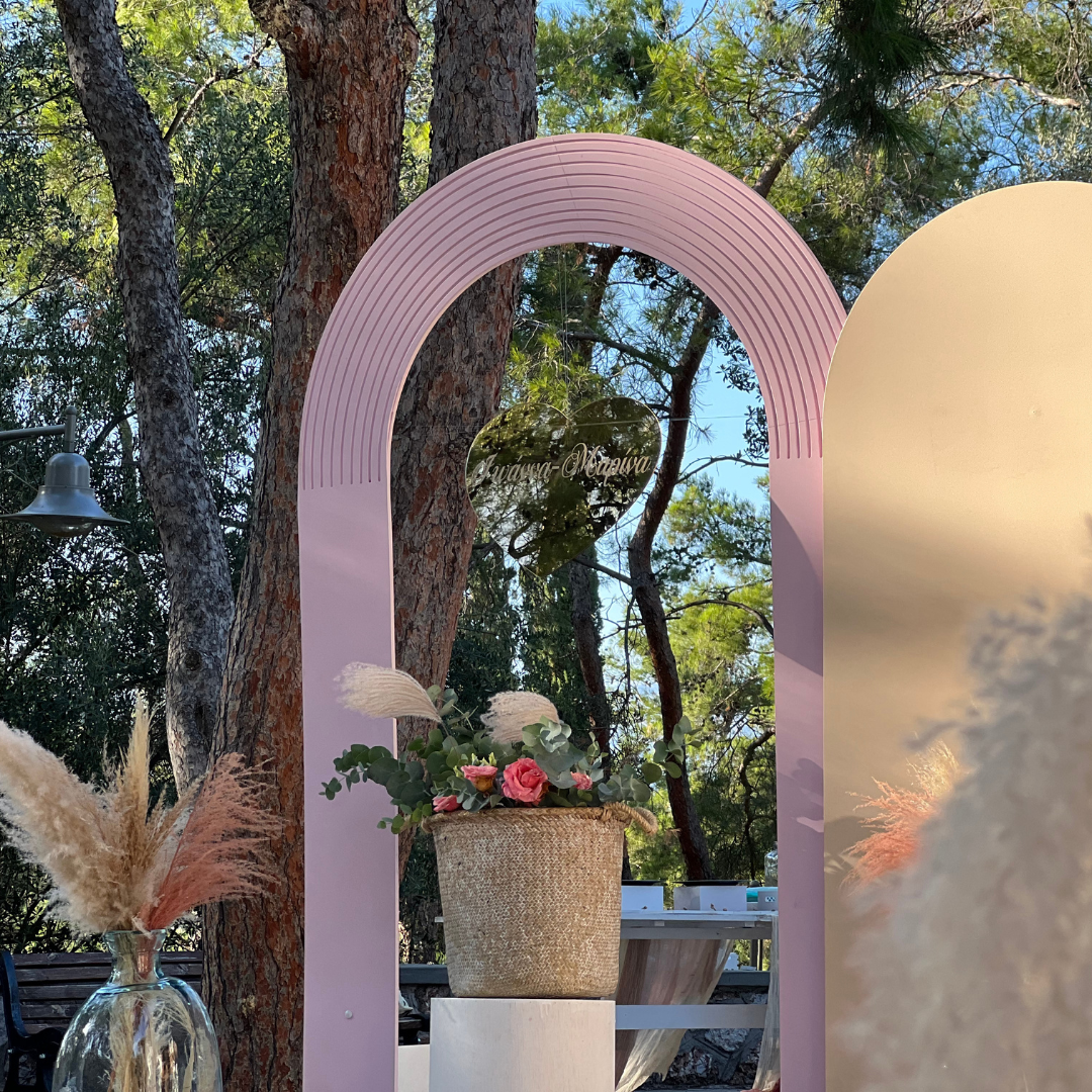 Στολισμός βάπτισης boho