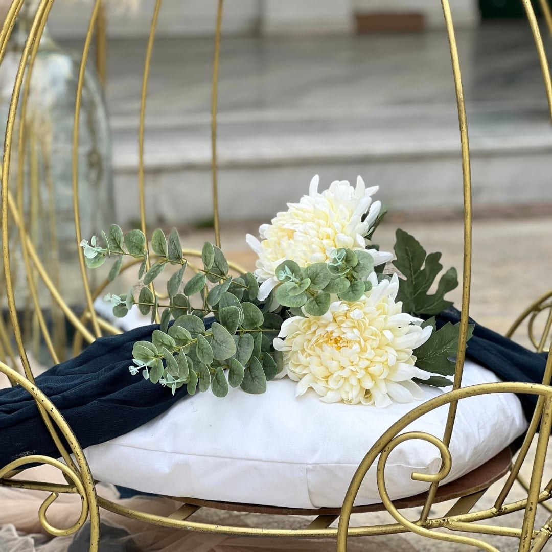 Στολισμός βάπτισης για αγόρι - Royal blue με χρυσές κορώνες