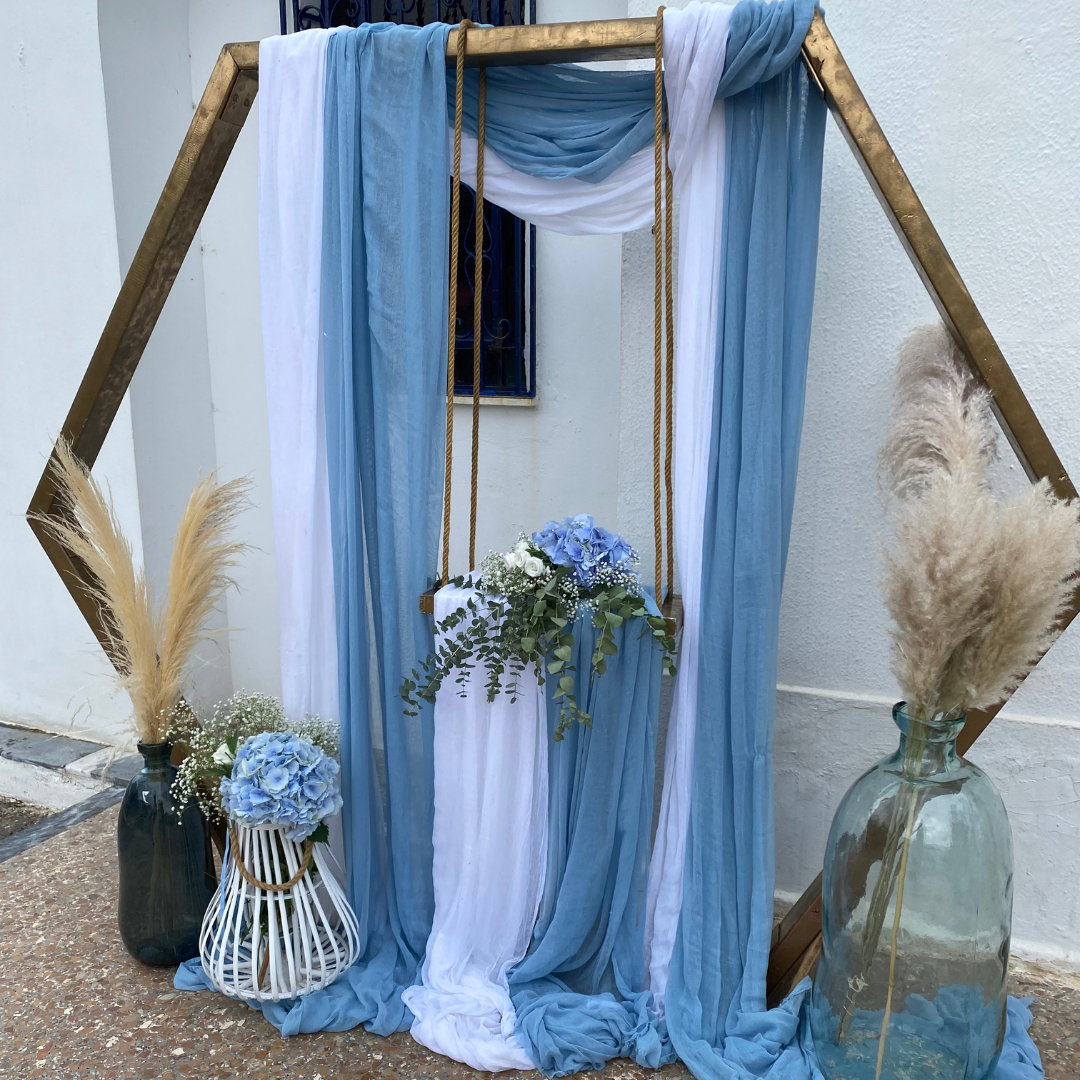 Στολισμός βάπτισης για αγόρι - Διακόσμηση με πολύγωνο