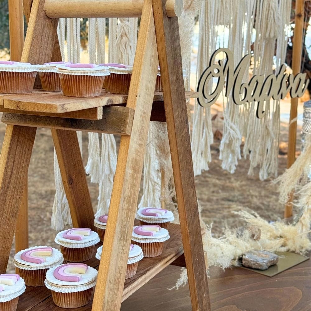 Boho rainbow candy bar βάπτισης για κορίτσι