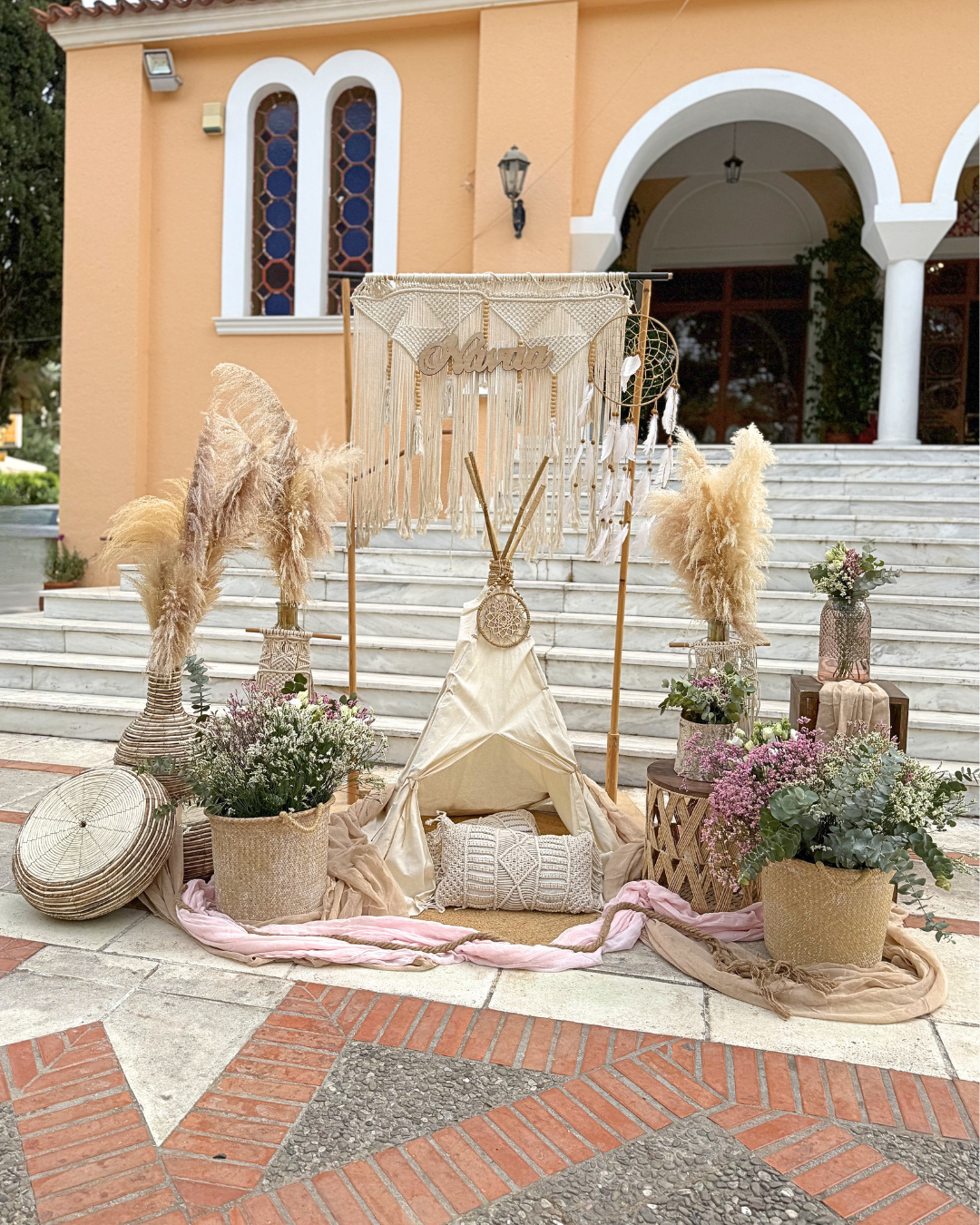 Boho στολισμός βάπτισης