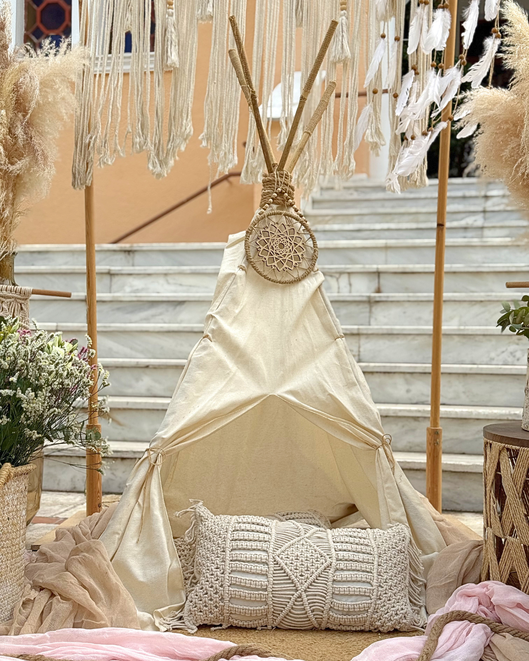 Boho στολισμός βάπτισης
