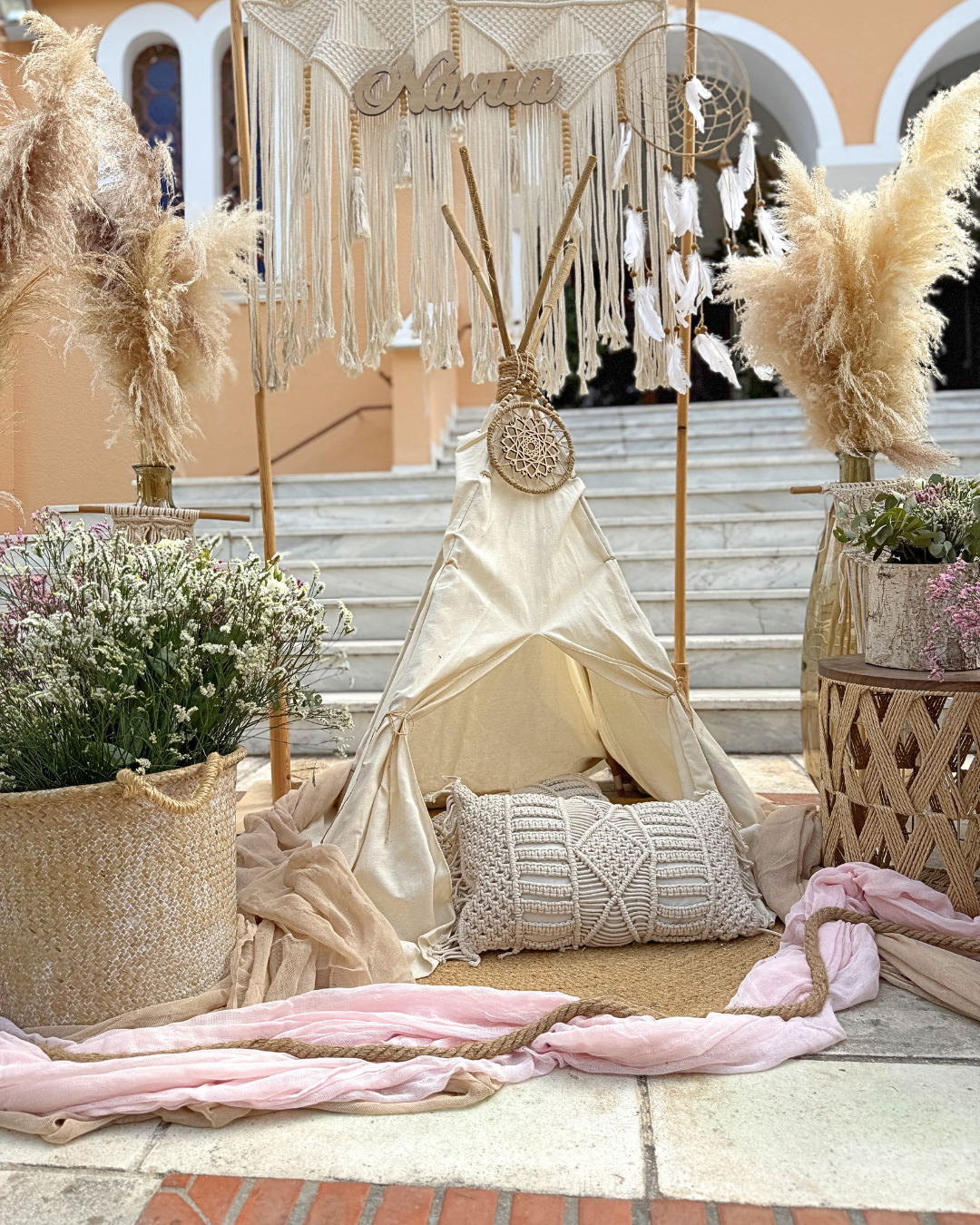 Boho στολισμός βάπτισης