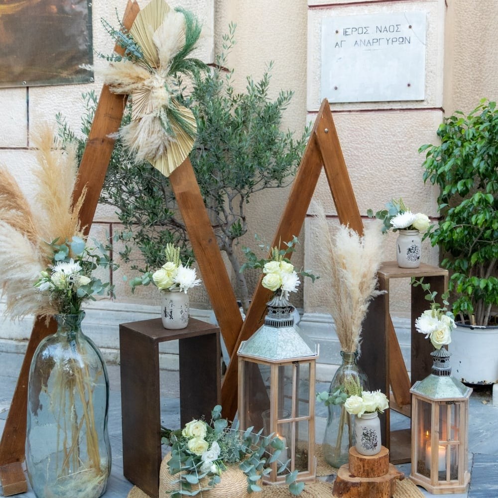 Boho στολισμός γάμου και βάπτισης στους Άγιους Ανάργυρους Ψυρρή