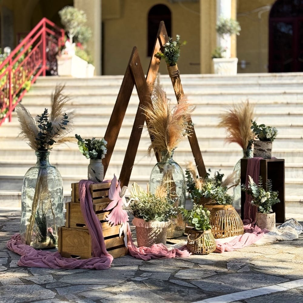 Bohemian style στολισμός γάμου και βάπτισης