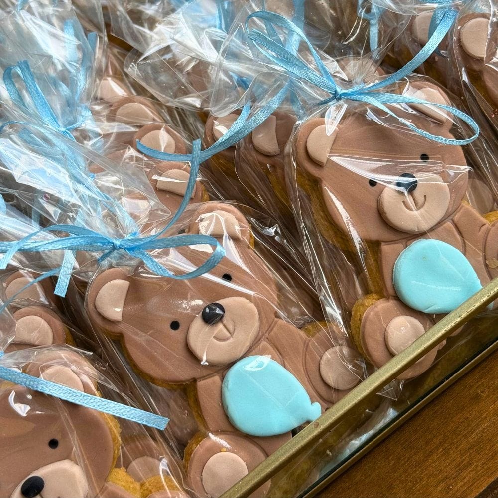 Candy bar βάπτισης για αγόρι με θέμα το αρκουδάκι