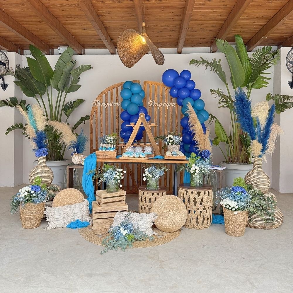 Candy bar βάπτισης boho - chinoiserie