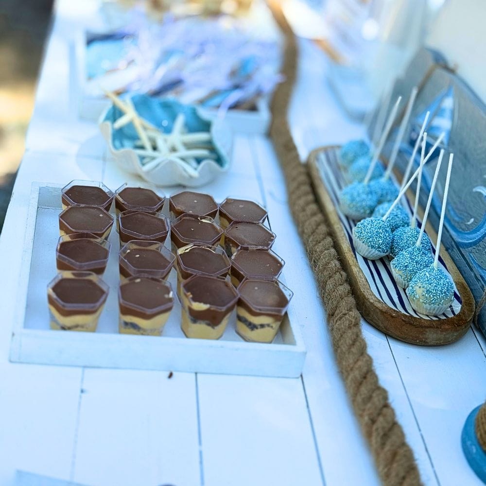 Candy bar βάπτισης για αγόρι με ναυτικό θέμα