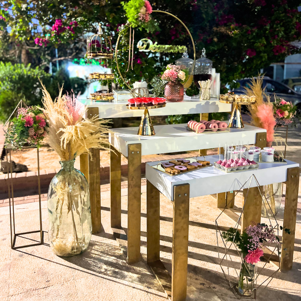 Candy bar βάπτισης για κορίτσι με θέμα πριγκίπισσα - κορώνα