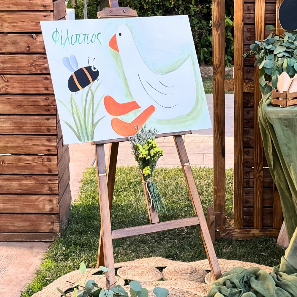 Candy bar βάπτισης για αγόρι με θέμα την χήνα