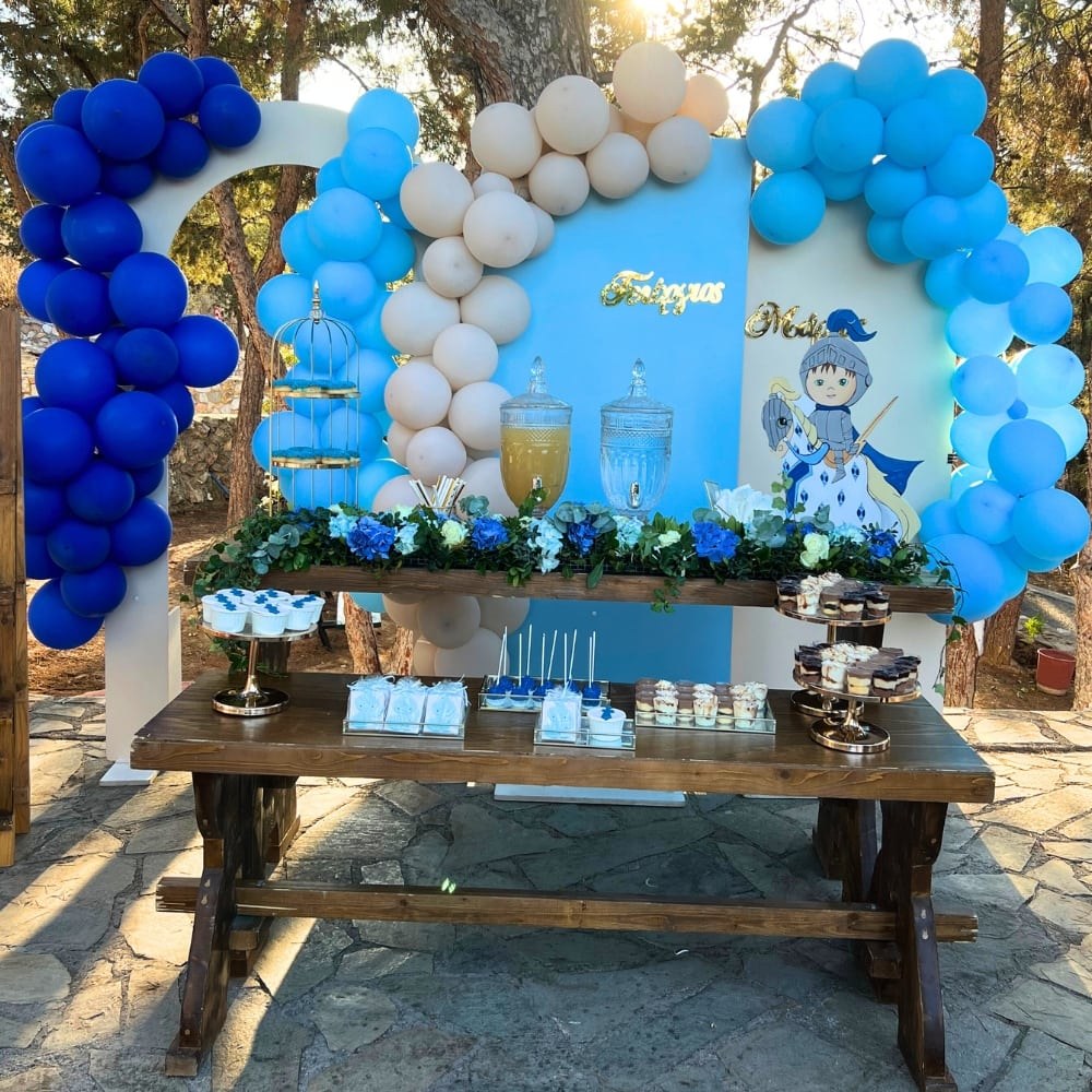 Candy bar βάπτισης για στολισμό με θέμα τον ιππότη