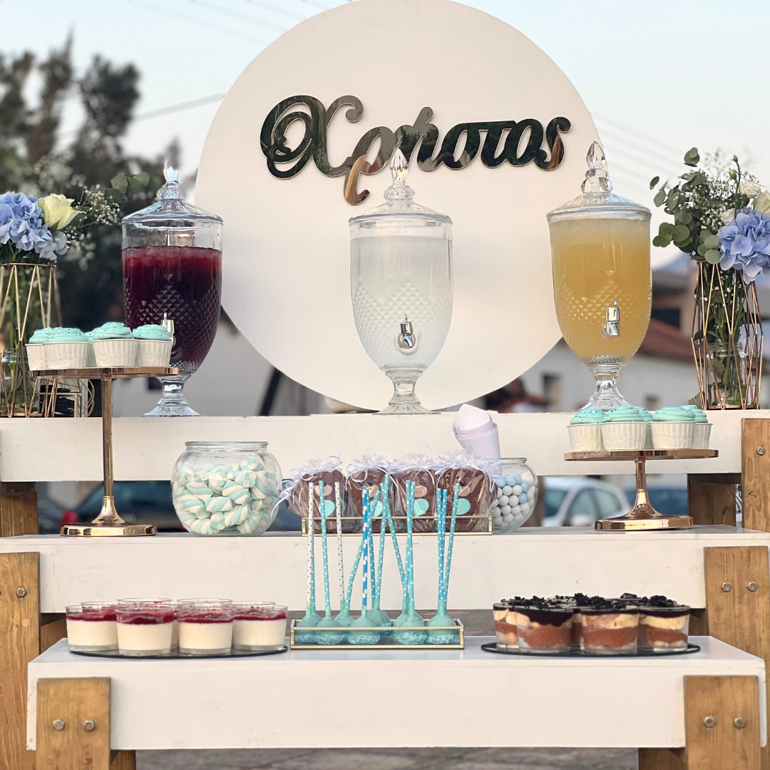 Candy bar βάπτισης με θέμα το αρκουδάκι