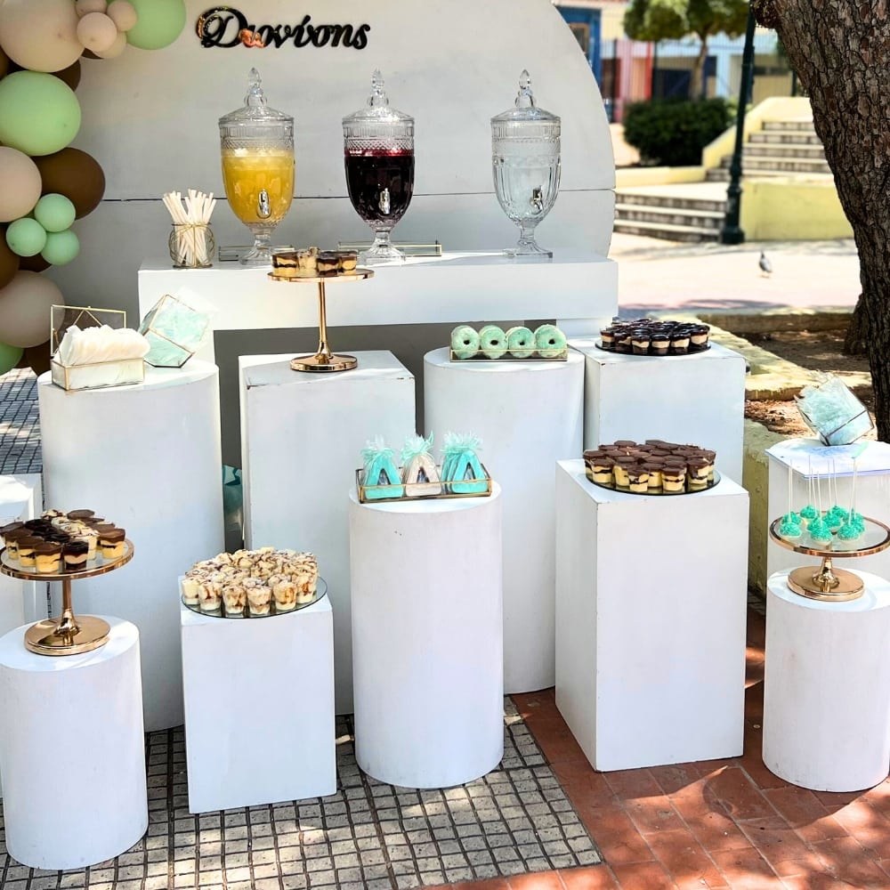 Candy bar βάπτισης με αερόστατο και ελεφαντάκι