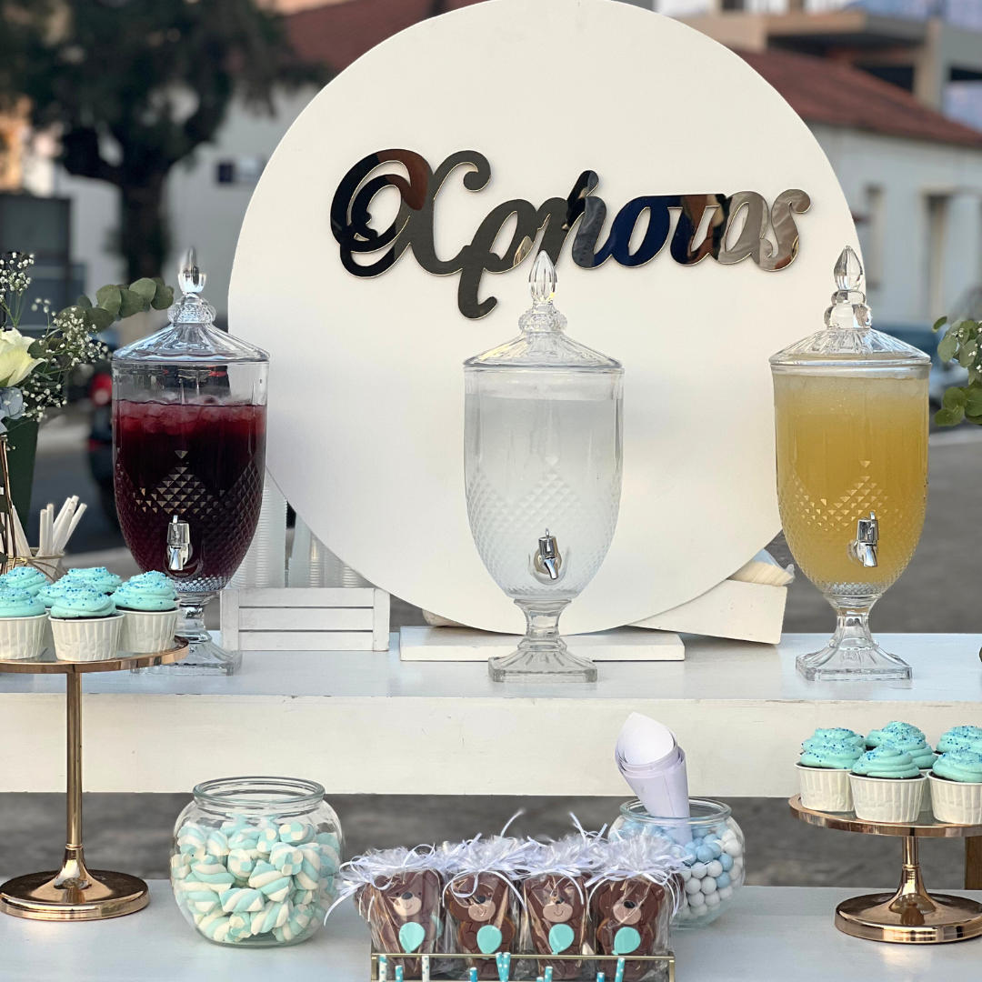 Candy bar βάπτισης με θέμα το αρκουδάκι