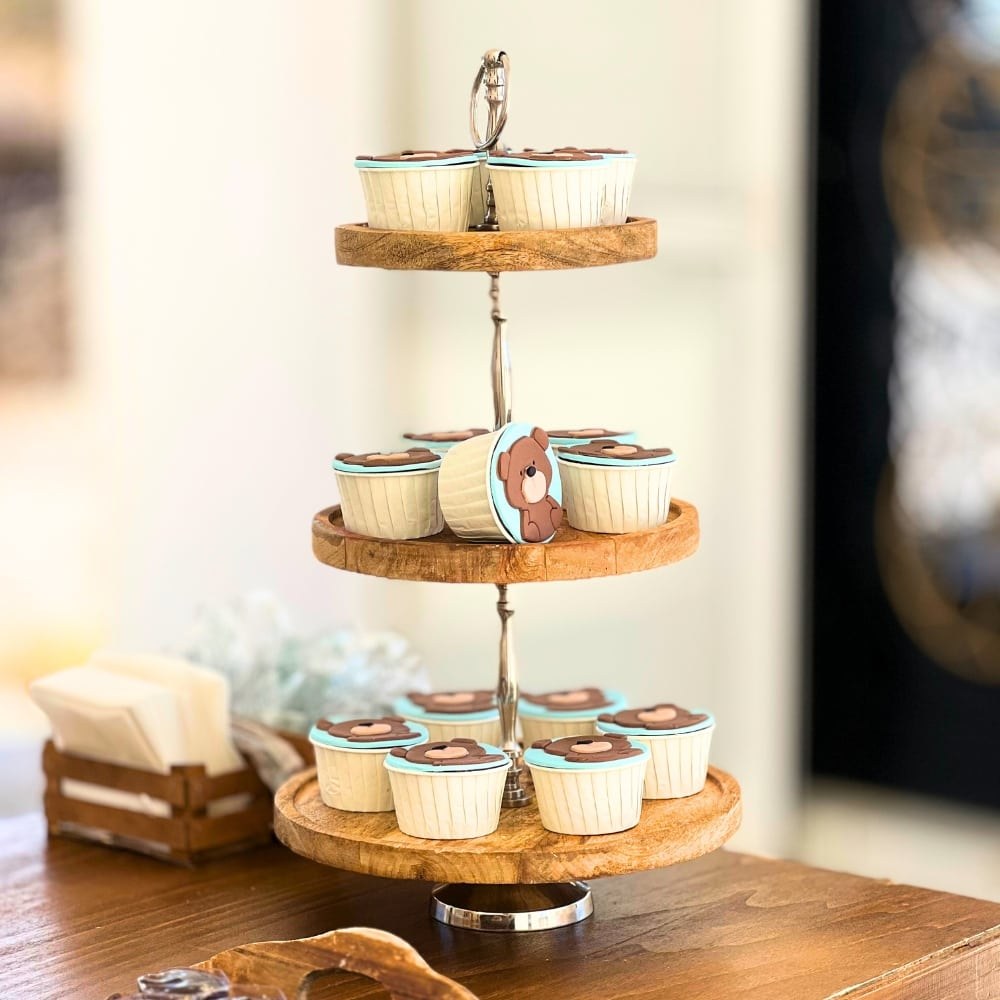 Candy bar βάπτισης για αγόρι με θέμα το αρκουδάκι