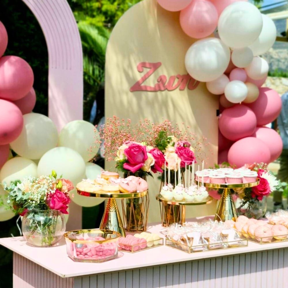 Candy bar βάπτισης για κορίτσι με θέμα την πεταλούδα