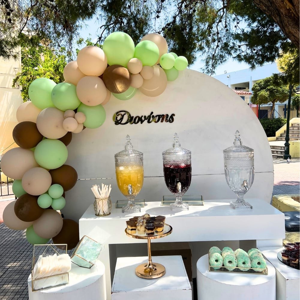 Candy bar βάπτισης με αερόστατο και ελεφαντάκι