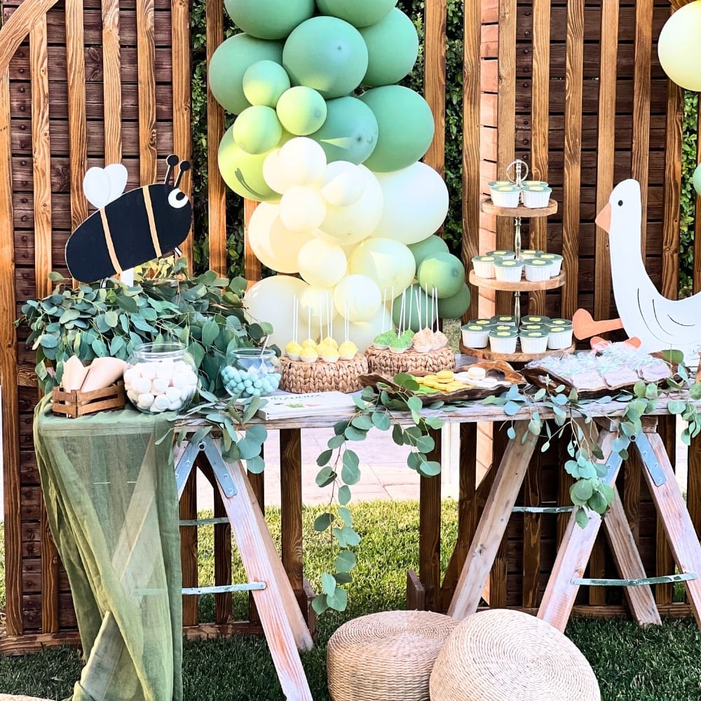 Candy bar βάπτισης για αγόρι με θέμα την χήνα