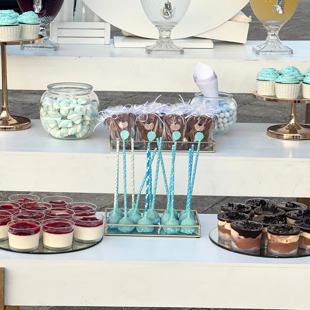 Candy bar βάπτισης με θέμα το αρκουδάκι