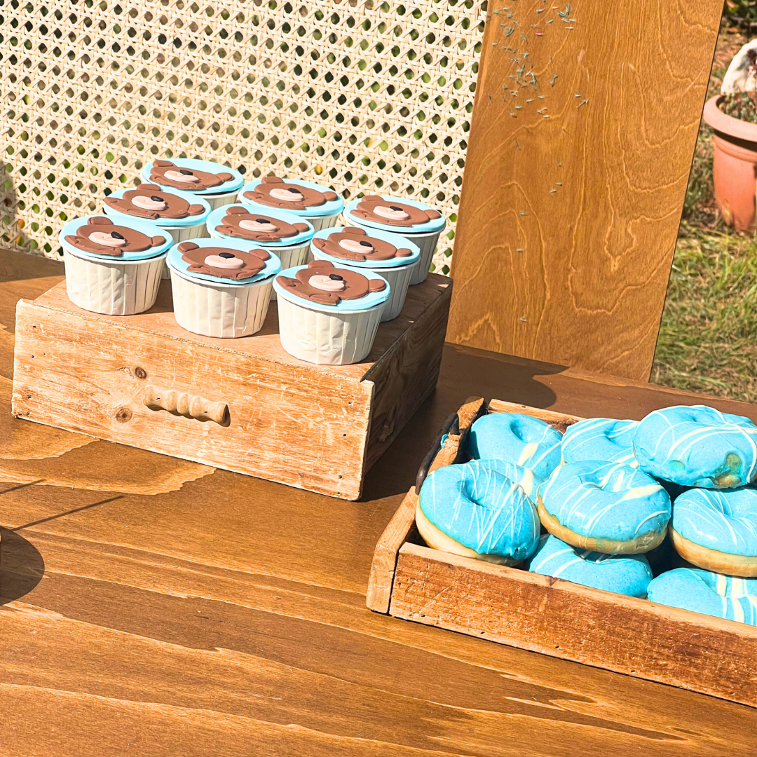 Candy bar βάπτισης για αγόρι με θέμα το αρκουδάκι