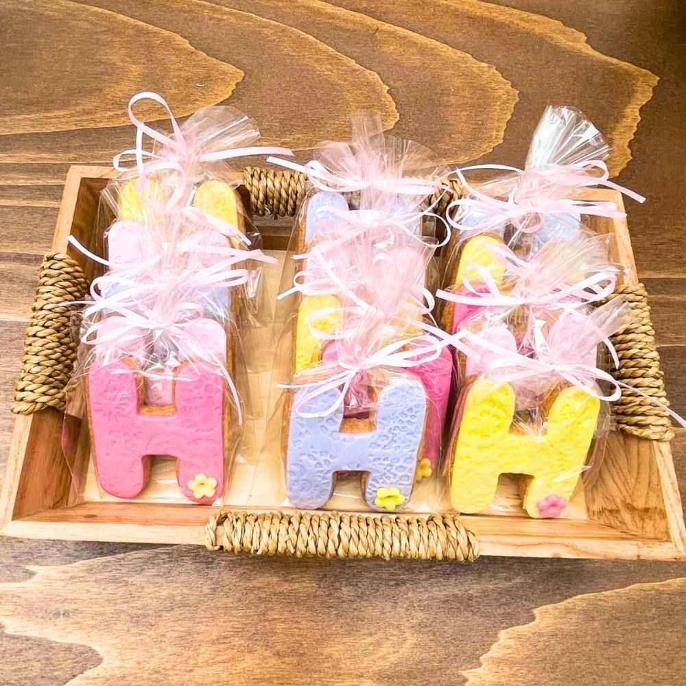 Candy bar βάπτισης με λουλούδια