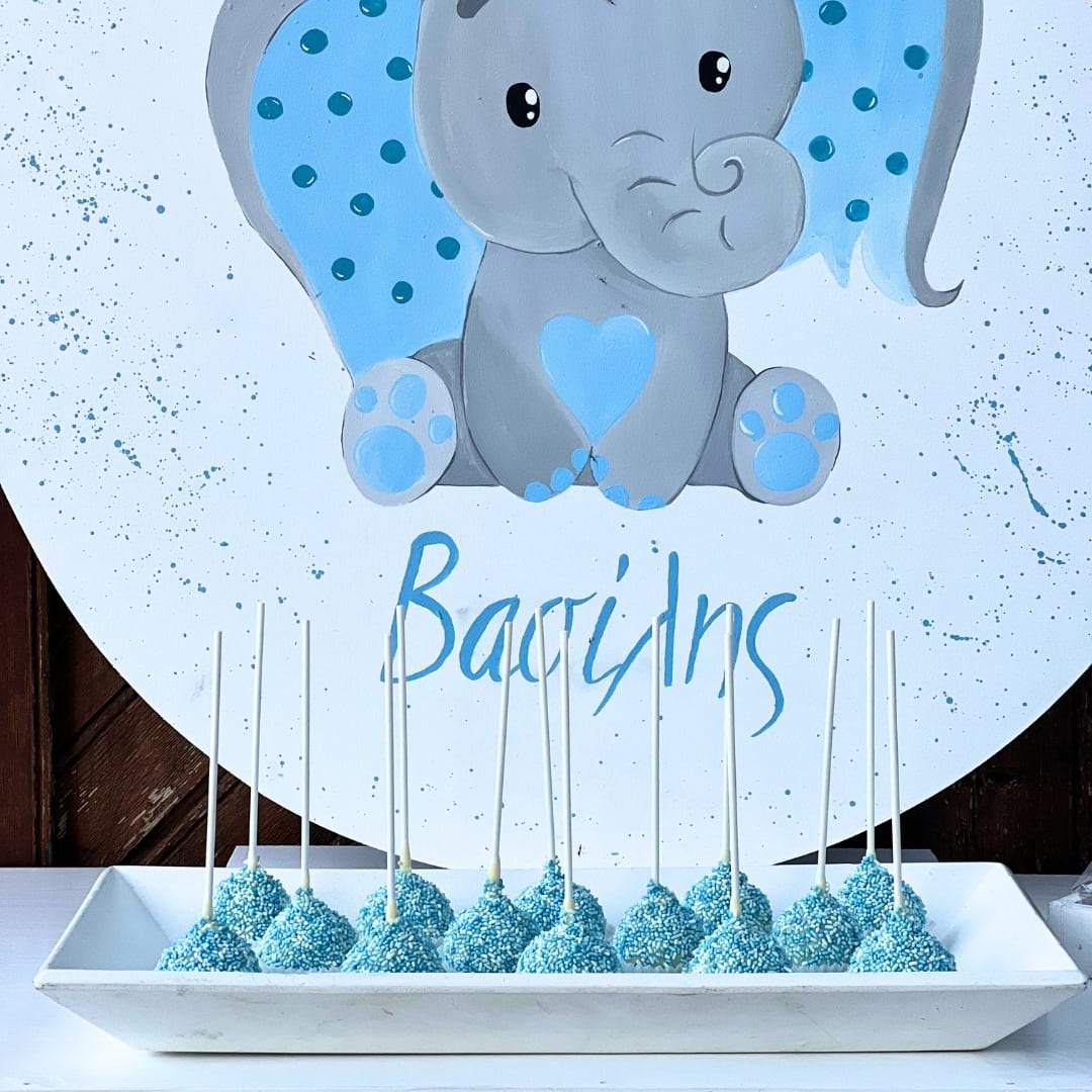 Candy bar βάπτισης με θέμα το ελεφαντάκι