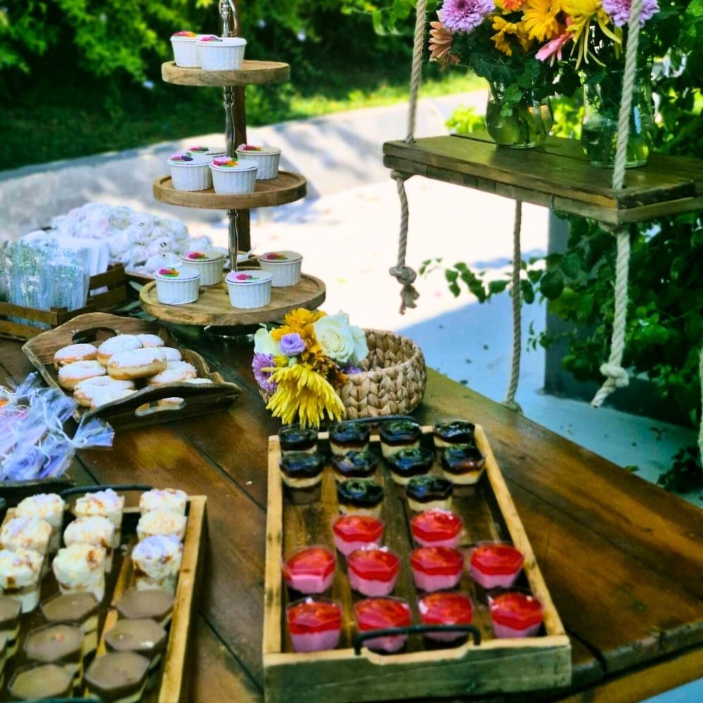 Candy bar βάπτισης φλοράλ