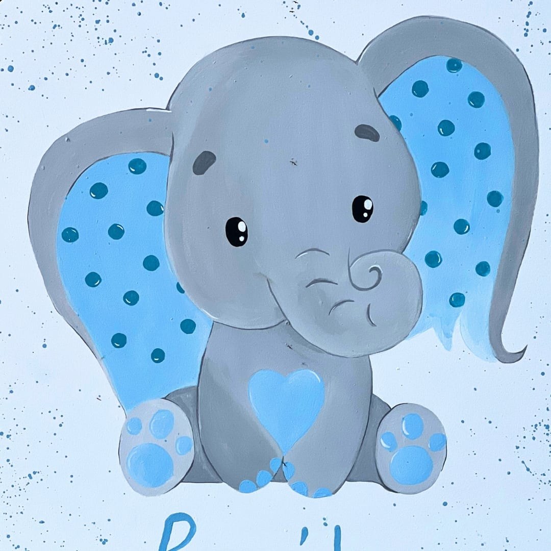 Candy bar βάπτισης με θέμα το ελεφαντάκι