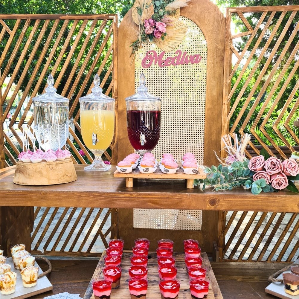 Boho rainbow candy bar βάπτισης για κορίτσι