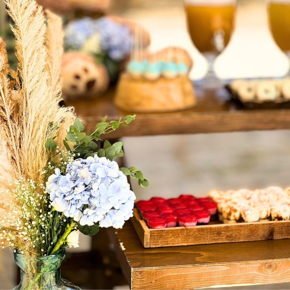 Candy bar βάπτισης για αγόρι με θέμα το αρκουδάκι