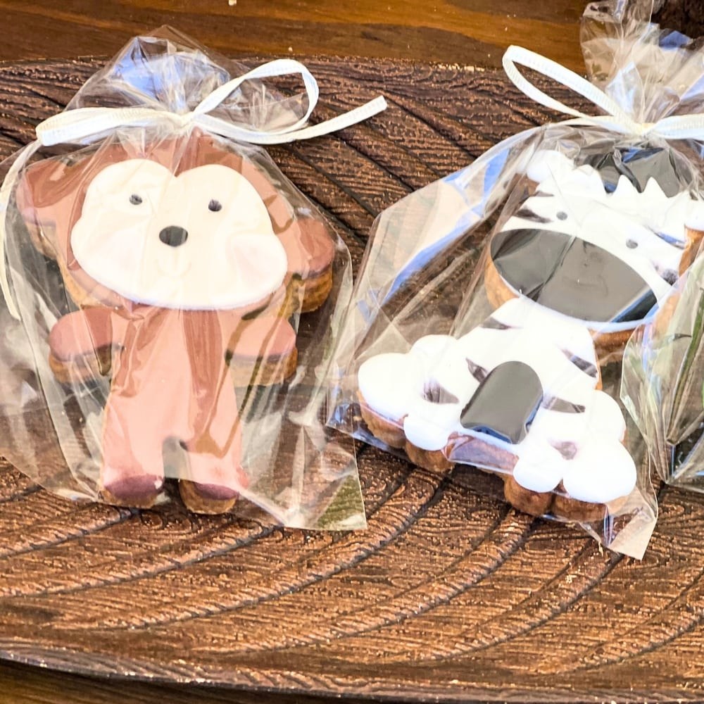 Candy bar βάπτισης με ζώα της ζούγκλας