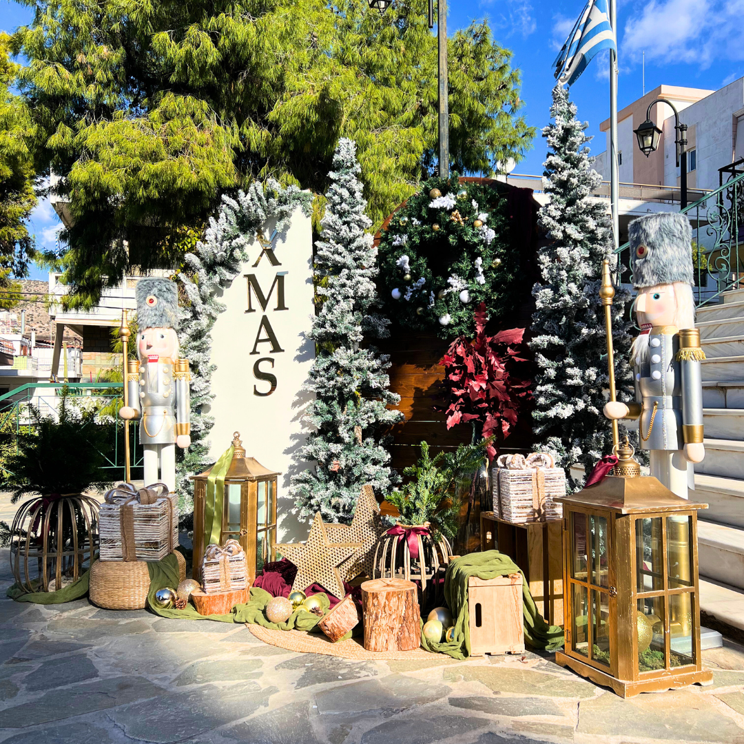 Χριστουγεννιάτικο στολισμός βάπτισης για αγόρι 