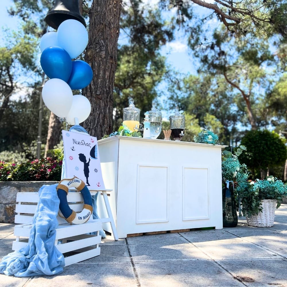 Refreshment bar βάπτισης με ναυτικό θέμα