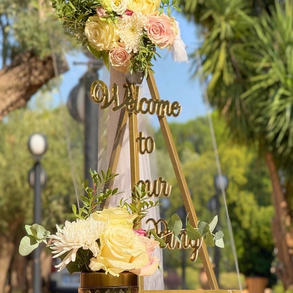 Ρομαντικός στολισμός γάμου στο Κτήμα Κρωπίας Γη