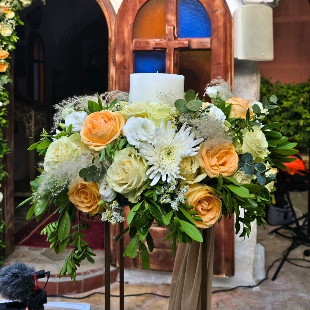 Ρομαντικός στολισμός γάμου σε κτήμα