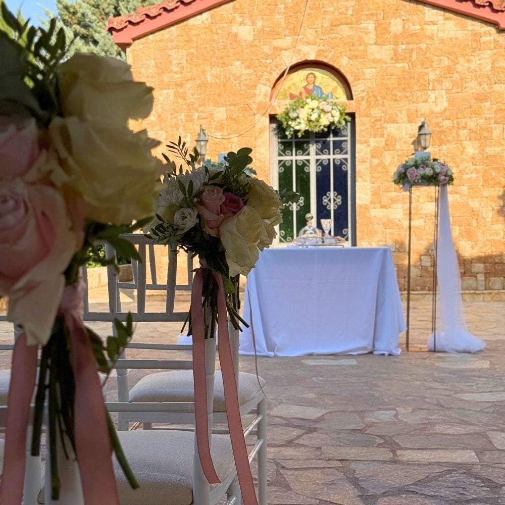 Ρομαντικός στολισμός γάμου στο Κτήμα Κρωπίας Γη