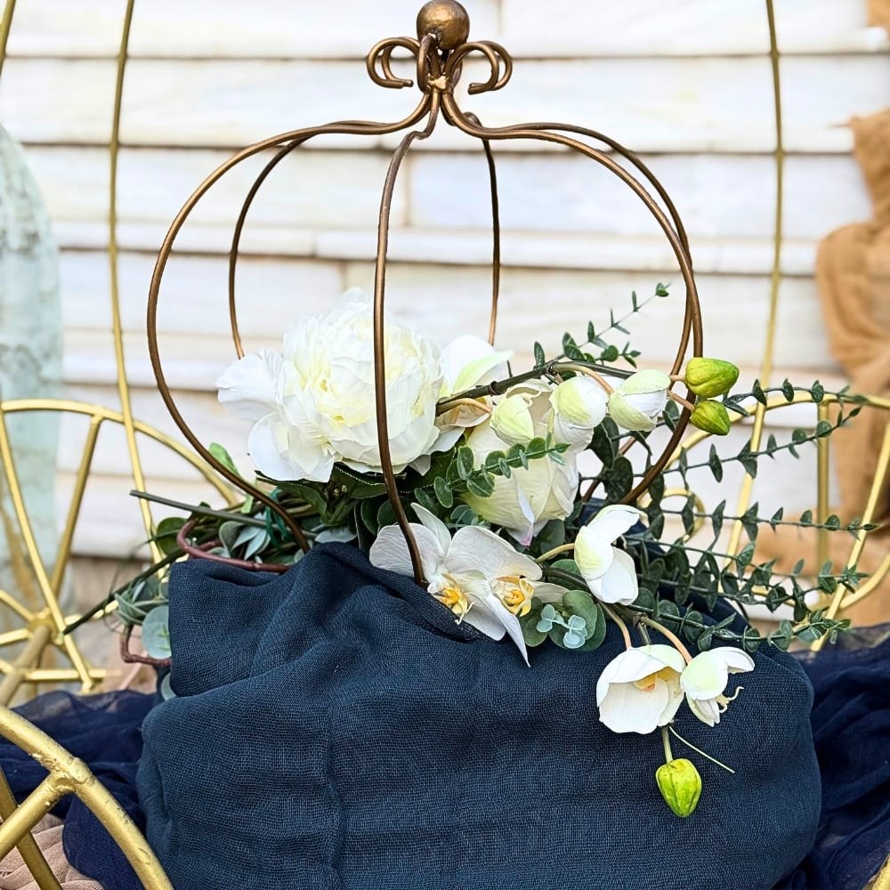 Στολισμός βάπτισης για αγόρι με άμαξα-κορώνα