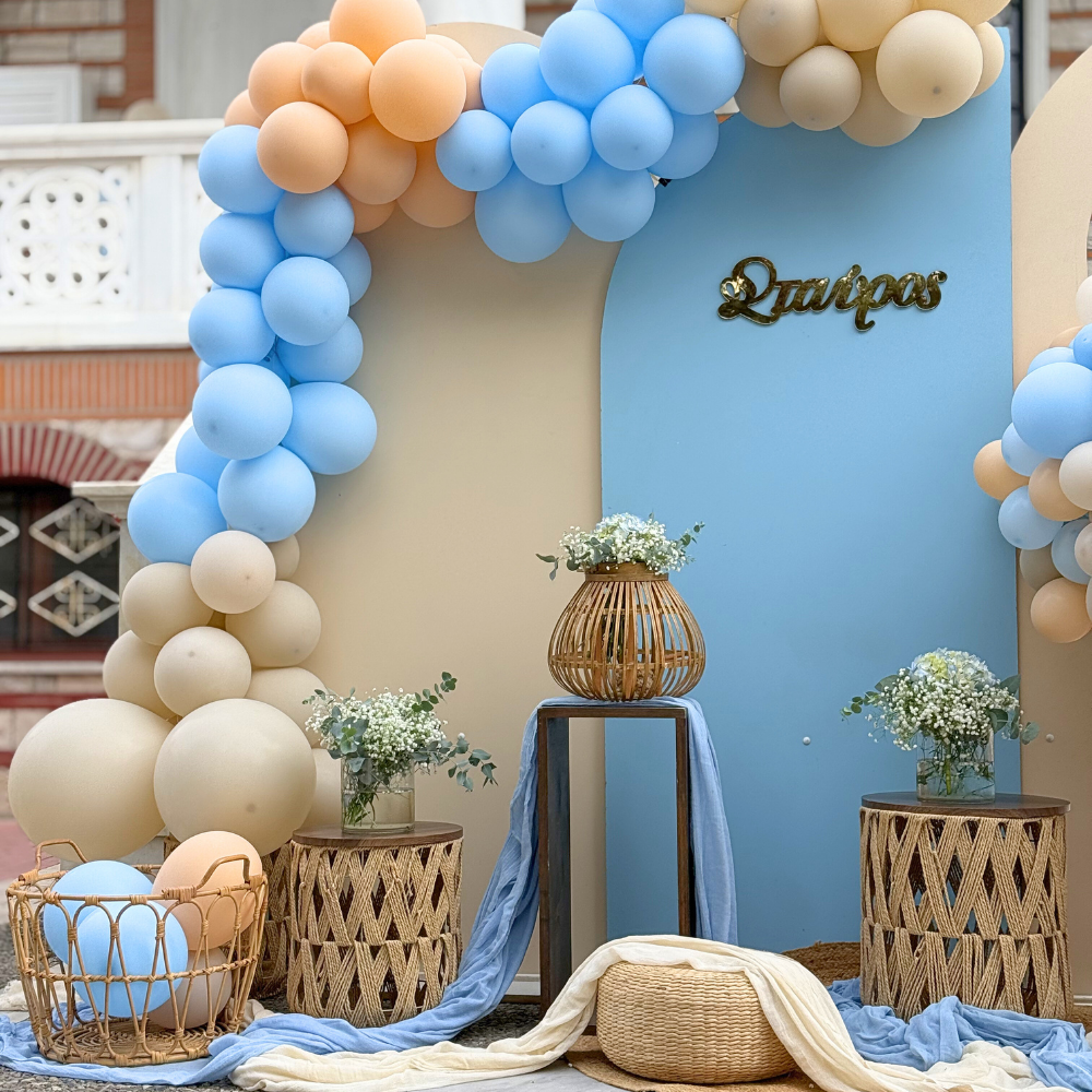 Στολισμός βάπτισης για αγόρι με θέμα το αρκουδάκι