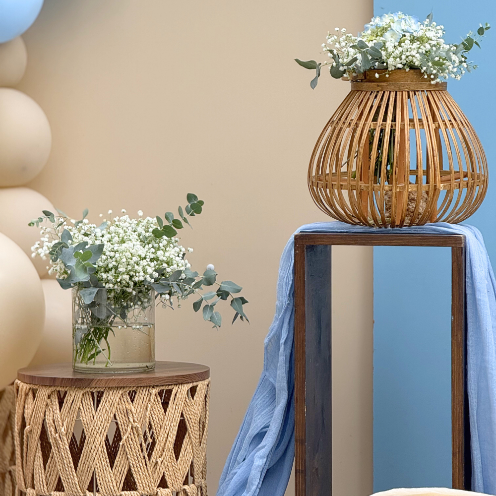 Στολισμός βάπτισης για αγόρι με θέμα το αρκουδάκι