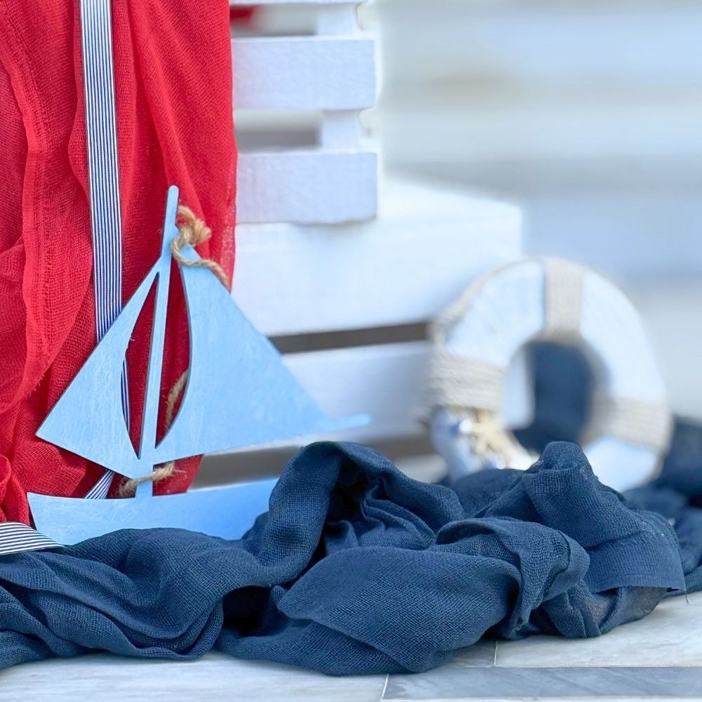 Στολισμός βάπτισης για αγόρι με ναυτικό θέμα