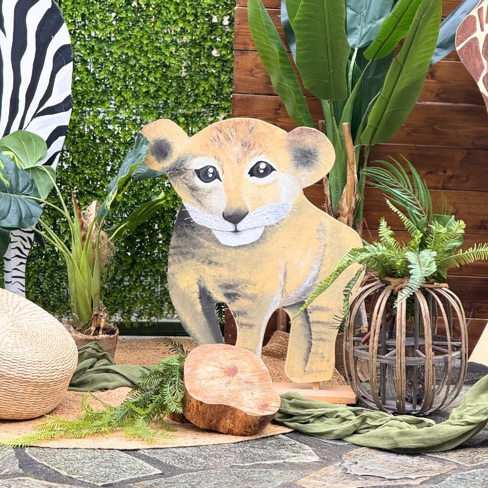 Διακόσμηση βάπτισης για αγόρι με θέμα τα ζώα της ζούγκλας