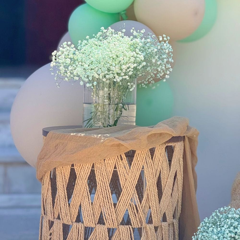 Στολισμός βάπτισης για αγόρι με θέμα το αρκουδάκι